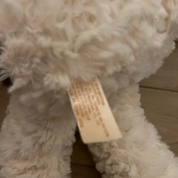 Plush Dog Toy - Cream and Brown - Picture 4 of 5